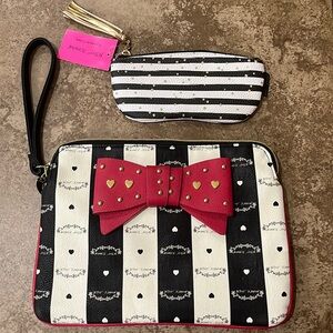 Betsey Johnson clutch and eyewear case